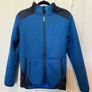 Champion Blue Polyester Fleece Jacket Youth XL 16/18 Full Zip Front